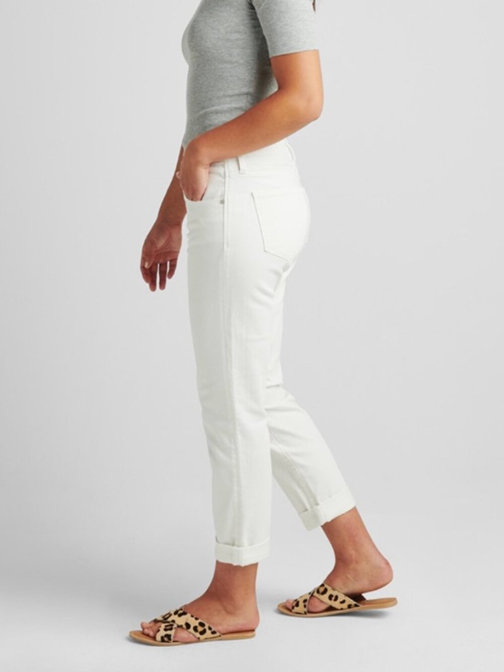 JAG | Women's | Carter Girlfriend Midrise Jeans | White | Size 14 - Picture 3 of 10